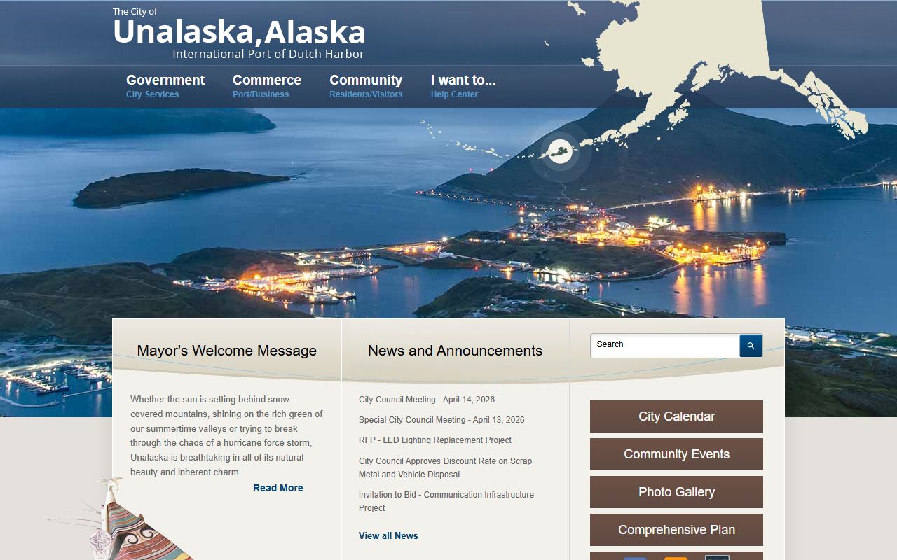 Unalaska Alaska inmate population City of Unalaska official resource