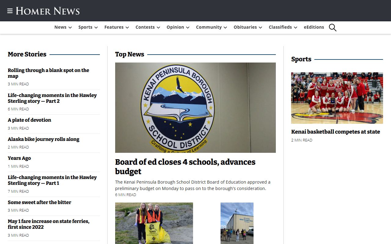 Homer News local coverage of Homer inmate population and arrest records