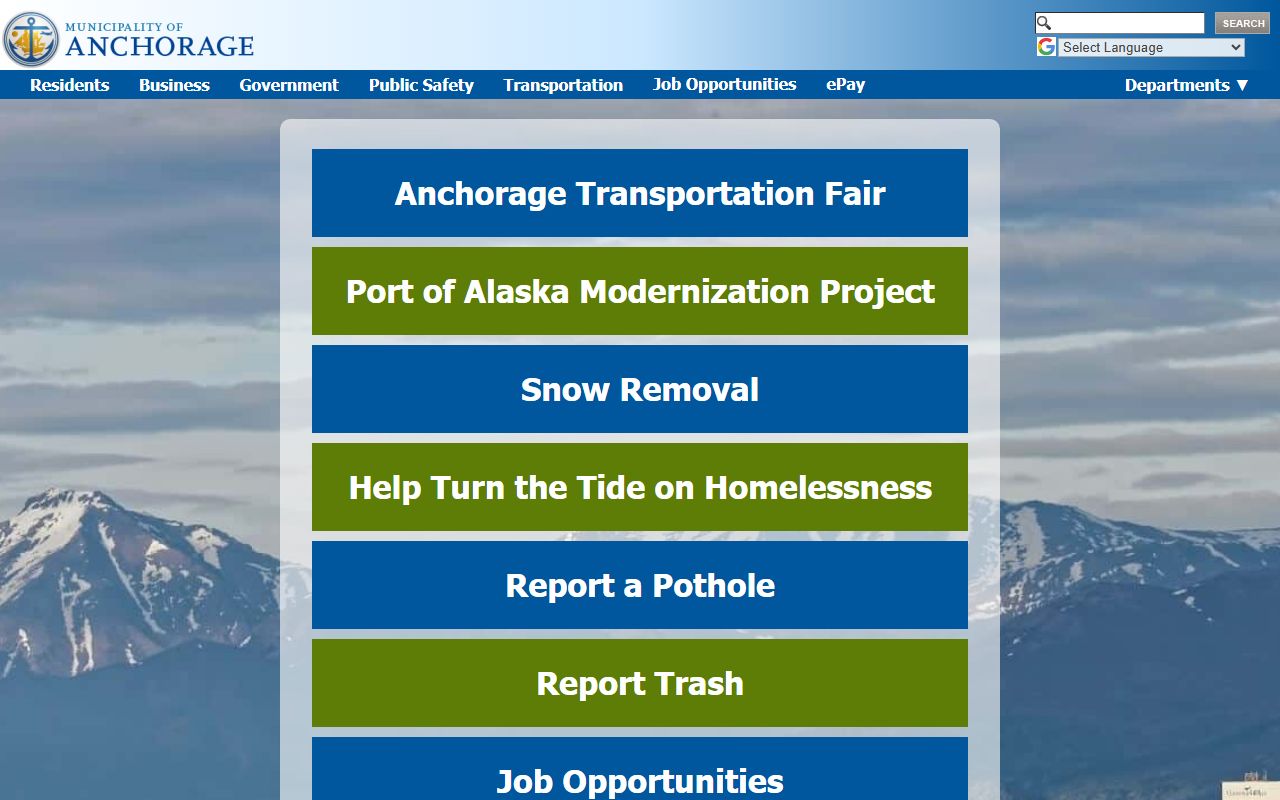 Anchorage Municipality inmate population municipal records portal